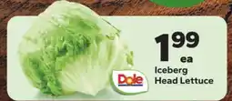 Save a Lot Dole Iceberg Head Lettuce offer