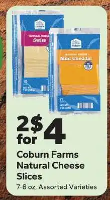 Save a Lot Coburn Farms Natural Cheese Slices offer