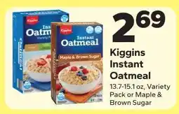 Save a Lot Kiggins Instant Oatmeal offer