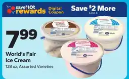 Save a Lot World's Fair Ice Cream offer