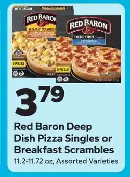 Save a Lot Red Baron Deep Dish Pizza Singles or Breakfast Scrambles offer