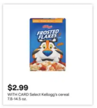 CVS Select Kellogg's cereal 7.8-14.5 oz offer