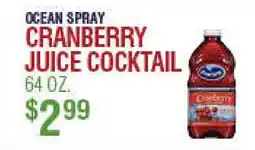 Circus Fruits OCEAN SPRAY CRANBERRY JUICE COCKTAIL offer