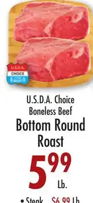 Garden Fresh Market U.S.D.A. Choice Boneless Beef Bottom Round Roast offer