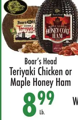 Garden Fresh Market Boar's Head Teriyaki Chicken or Maple Honey Ham offer