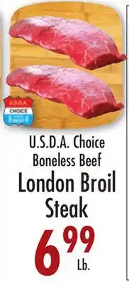 Garden Fresh Market U.S.D.A. Choice Boneless Beef London Broil Steak offer
