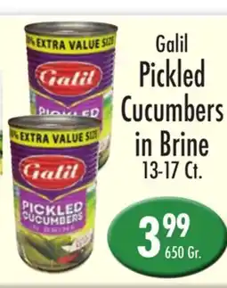 Garden Fresh Market Galil Pickled Cucumbers in Brine offer