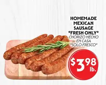 La Chiquita Food Market HOMEMADE MEXICAN SAUSAGE *FRESH ONLY offer
