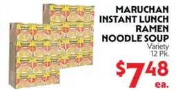 La Chiquita Food Market MARUCHAN INSTANT LUNCH RAMEN NOODLE SOUP offer