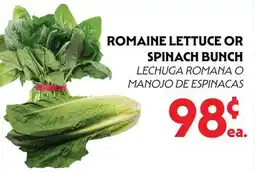 La Chiquita Food Market ROMAINE LETTUCE OR SPINACH BUNCH offer