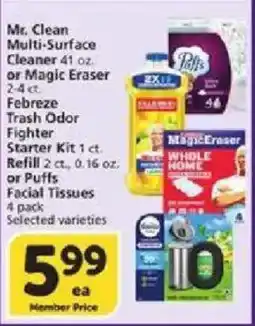 Vons Mr. Clean Multi-Surface Cleaner or Magic Eraser offer