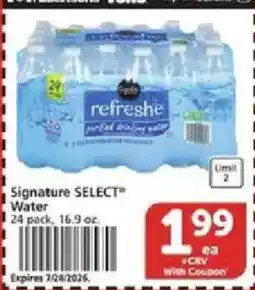 Vons Signature SELECT Water offer