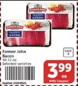 Vons Farmer John Bacon offer