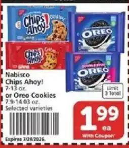Vons Nabisco Chips Ahoy! or Oreo Cookies offer