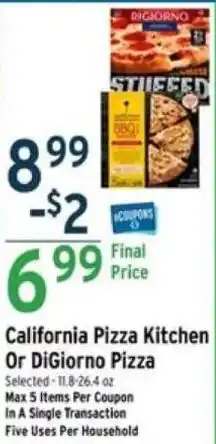 Brookshire's California Pizza Kitchen Or DiGiorno Pizza offer