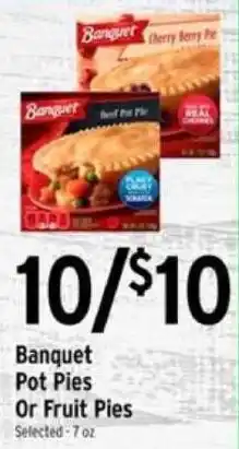 Brookshire's Banquet Pot Pies Or Fruit Pies offer