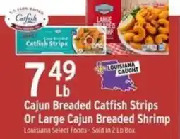 Brookshire's Cajun Breaded Catfish Strips Or Large Cajun Breaded Shrimp offer