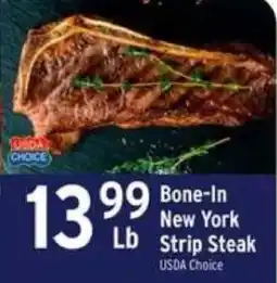 Brookshire's Usda choice bone-in new york strip steak offer