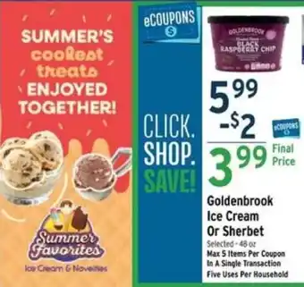 Brookshire's Goldenbrook Ice Cream Or Sherbet offer