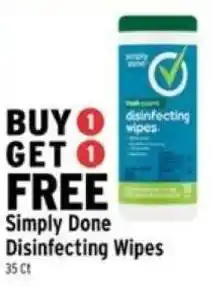 Brookshire's Simply Done Disinfecting Wipes offer