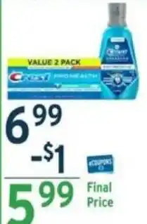 Brookshire's Crest mouthwash offer