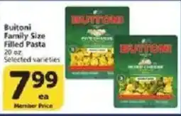 Vons Buitoni family size filled pasta offer