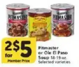 Vons Pitmaster or Ole El Paso Soup offer