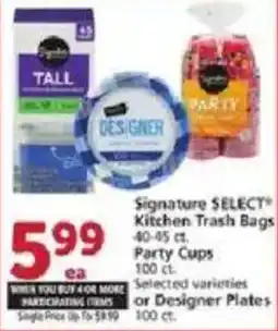 Vons Signature Select kitchen trash bags offer