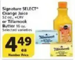 Vons Signature Select Orange Juice offer