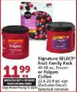 Vons Signature Select Fruit Family Pack Coffee offer