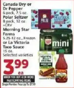 Vons Canada Dry or Dr Pepper Polar Seltzer offer