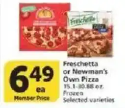 Vons Freschetta or Newman's Own Pizza offer