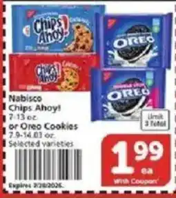 Vons Nabisco Chips Ahoy! or Oreo Cookies offer