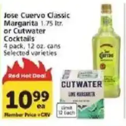 Vons Jose Cuervo Classic Margarita or Cutwater Cocktails offer