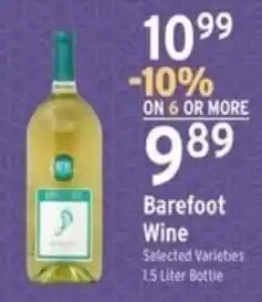 Brookshire's Barefoot Wine offer