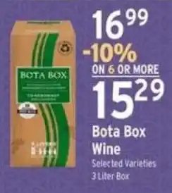 Brookshire's Bota Box Wine offer