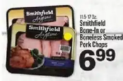 IGA Smithfield Anytime Bone-In or Boneless Smoked Pork Chops offer
