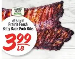 IGA All Natural Prairie Fresh Baby Back Pork Ribs offer