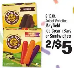 IGA Mayfield ice cream bars or sandwiches offer