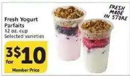 Vons Fresh Yogurt Parfaits offer