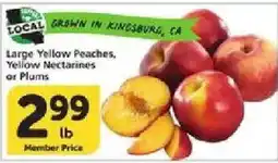 Vons Local large yellow peaches, yellow nectarines or plums offer