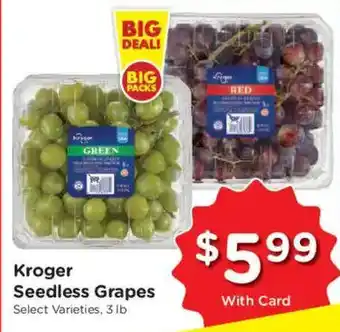 Kroger Kroger Seedless Grapes offer