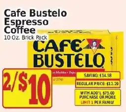Fine Fare Cafe Bustelo Espresso Coffee offer