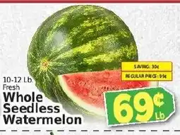 Fine Fare Whole Seedless Watermelon offer