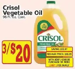 Fine Fare Crisol Vegetable Oil offer