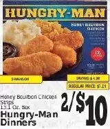 Fine Fare Hungry-Man Honey Bourbon Chicken Strips offer