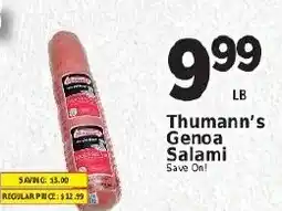 Fine Fare Thumann's Genoa Salami offer