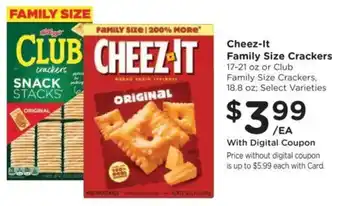 Kroger Cheez-It Family Size Crackers offer