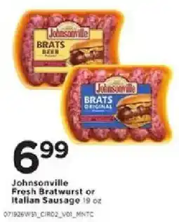 Cub Foods Johnsonville fresh bratwurst or italian sausage offer