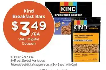 Kroger Kind Breakfast Bars offer